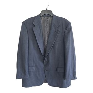 VTG Gilbert & Lodge Blazer Sports Coat Men Blue 44 100% Pure Wool 2button USA